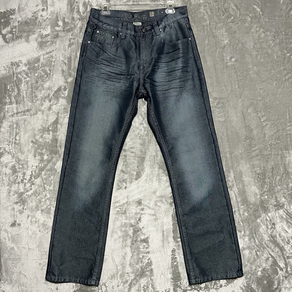 Vintage Old Skool‎ Wide Leg Jeans Mens Size 32 Streetwear Hip Hop 90s Grunge